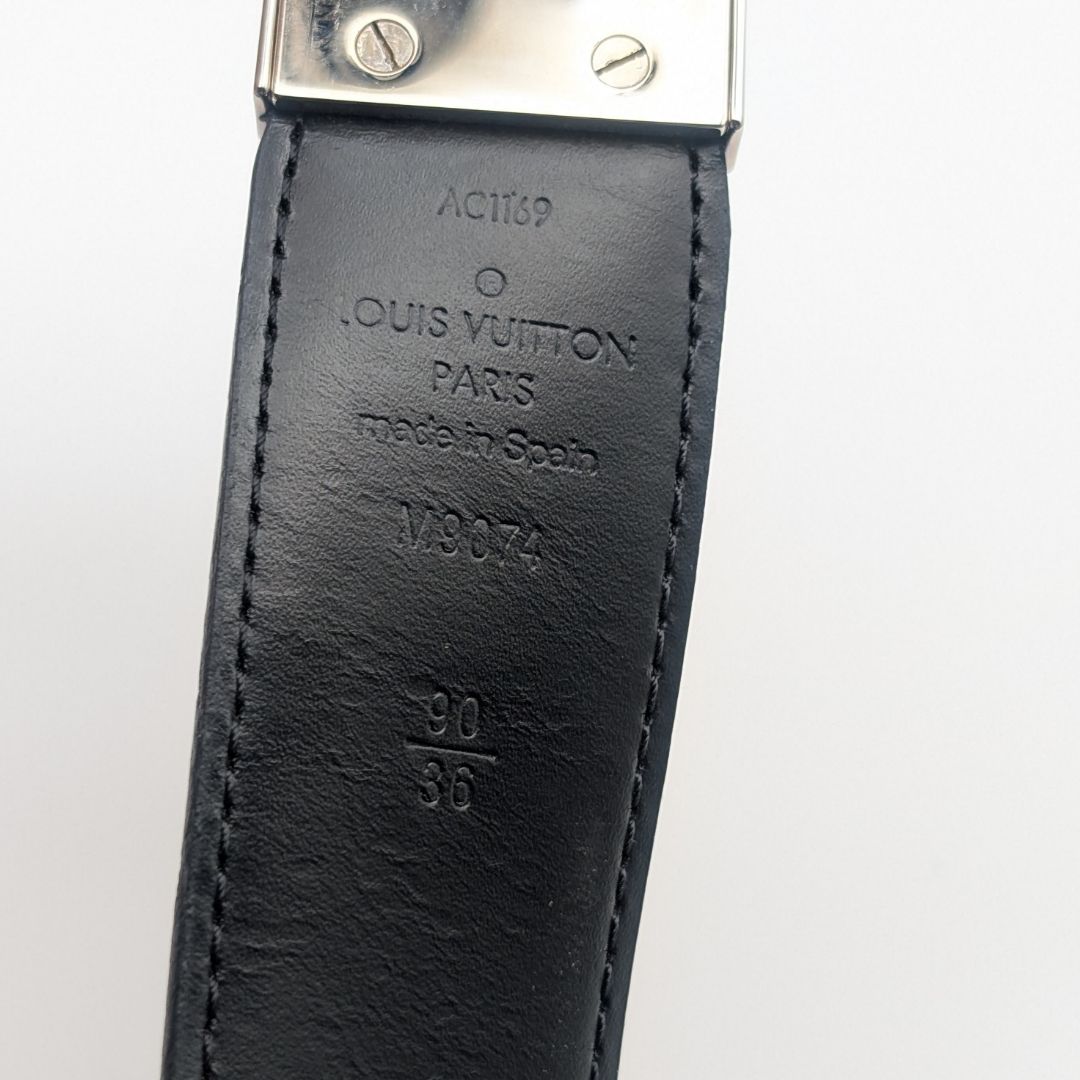 Louis Vuitton Ceinture Seattle Damier Graphite Black Belt
