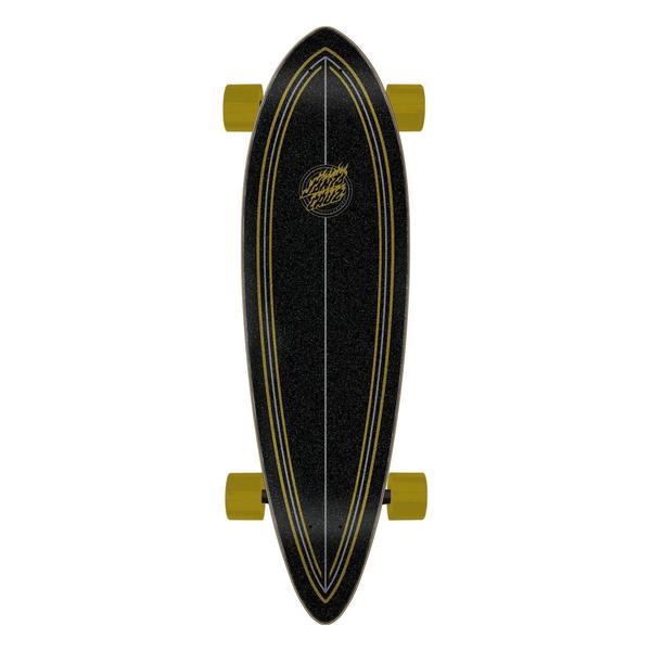 Santa Cruz Holo Flame Dot Pintail Cruiser Longboard Complete 9.2" x 33"