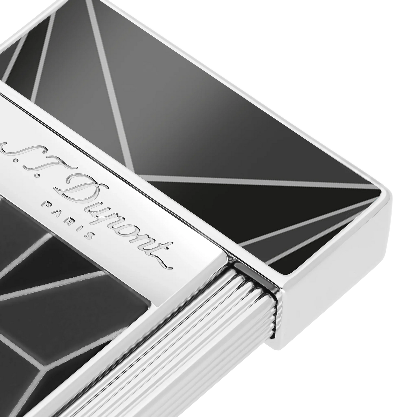 S.T. DUPONT Slimmy Chrome Fire X Black Lighter/Briquet 028070