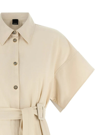 PINKO Beige Cotton Midi Dress