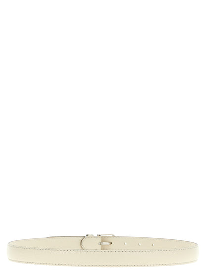 TOTEME White Leather Regular Belt
