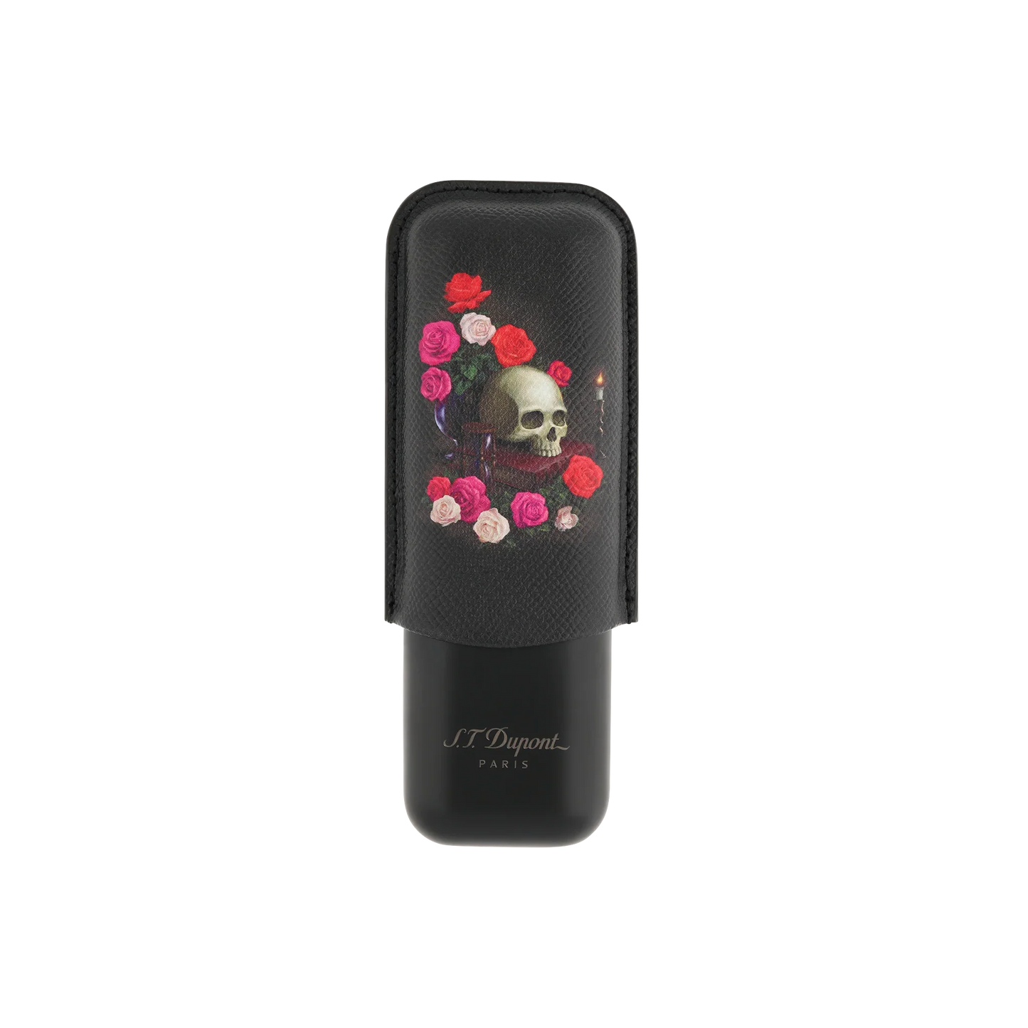S.T. DUPONT 2 Cigar Case Memento Mori Black 183494