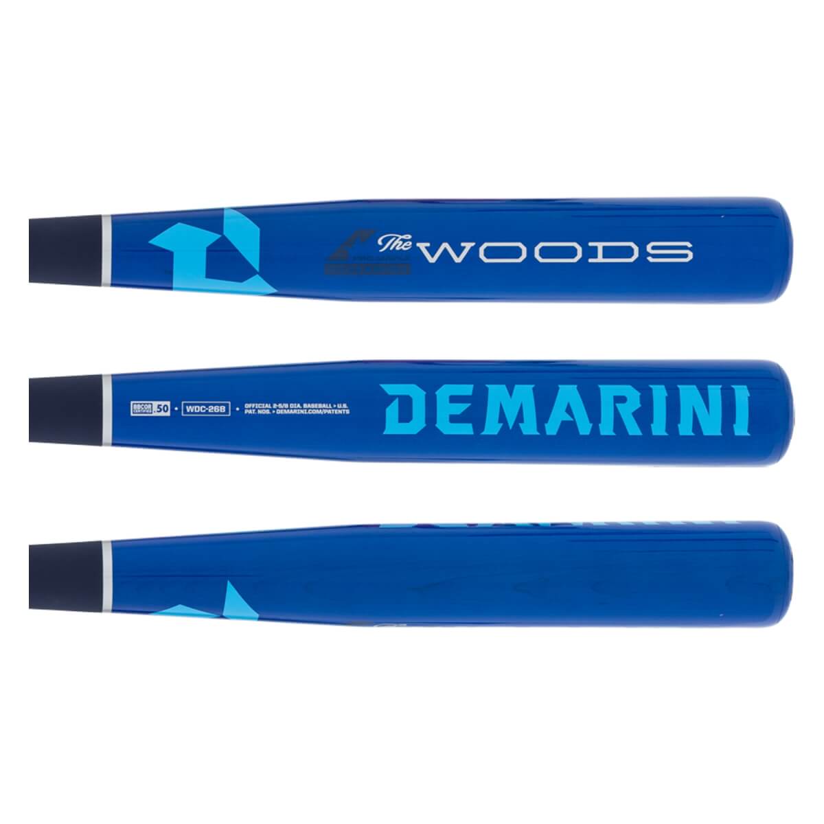 2026 DeMarini The Woods Blue BBCOR Composite Baseball Bat - (WBD2649010)