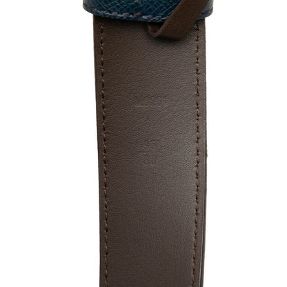 Louis Vuitton 95 36 Navy Brown Leather Belt