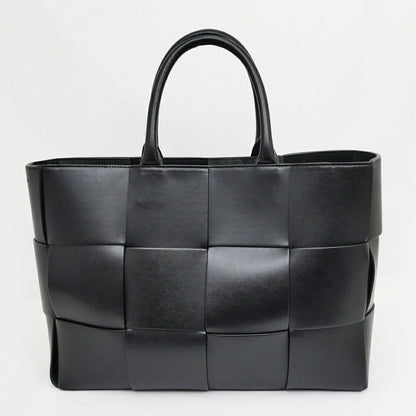 Bottega Veneta Arco Tote Bag Black Intrecciato Calf Leather