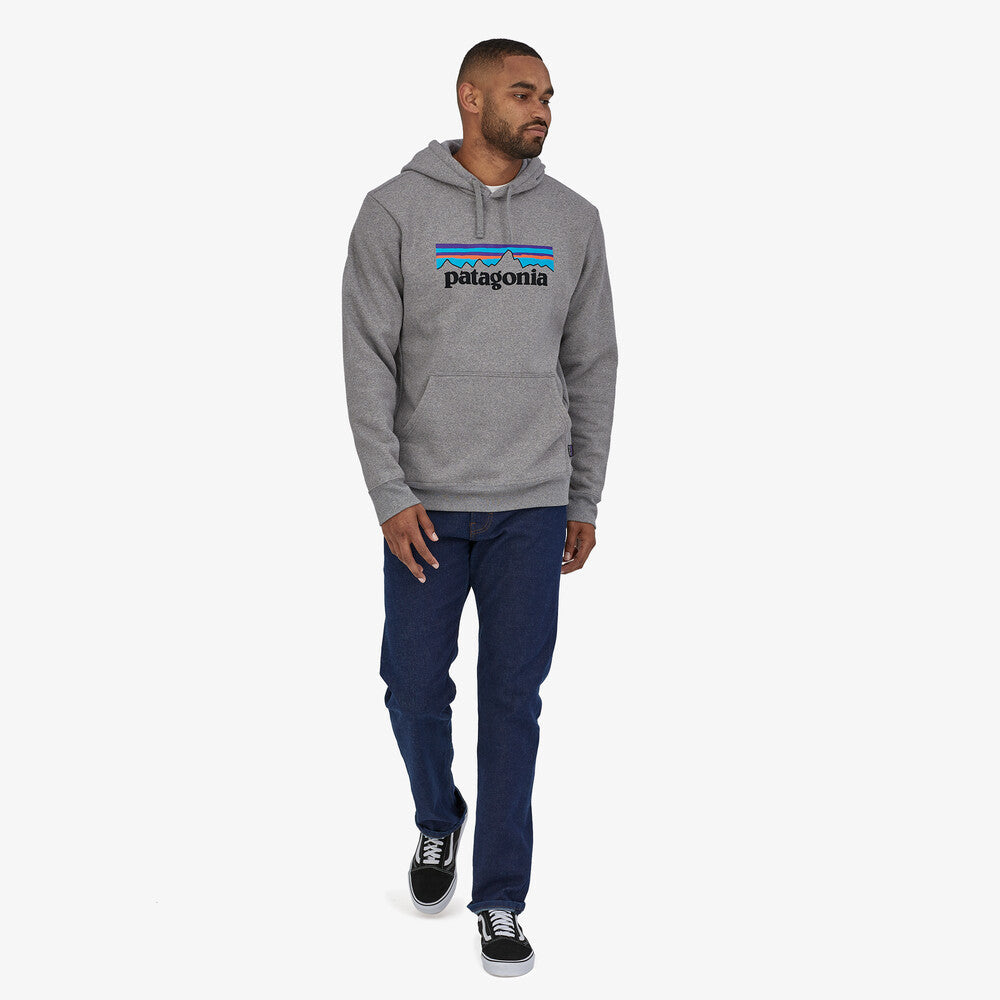 Patagonia Men's P-6 Logo Uprisal Hoody Felpa Uomo con cappuccio Logo Gravel Heather Grigio