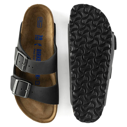 Unisex Arizona Soft Footbed Oiled Leather Black Regular/Wide