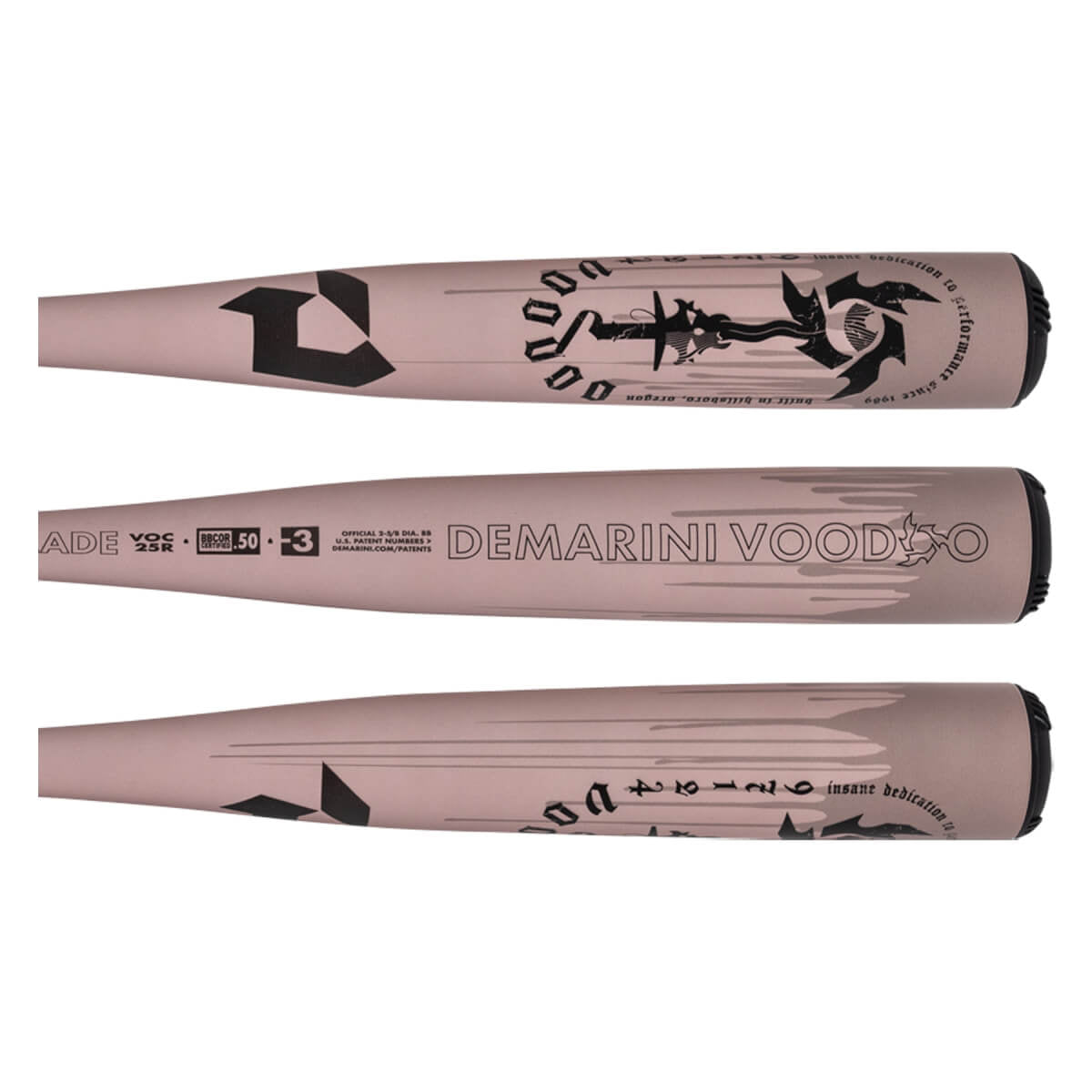 DeMarini 2025 Voodoo ONE Rose Gold (-3) BBCOR BaseBall Bat - WBD2628010