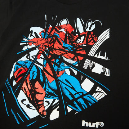Huf X Spider-Man Entangled T-Shirt - Washed Black