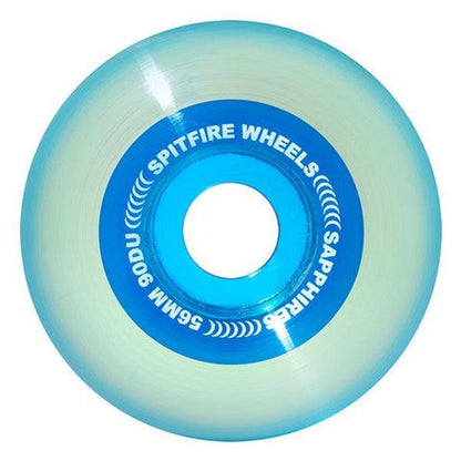 Spitfire Wheels Sapphires 90du 56mm Clear - Blue