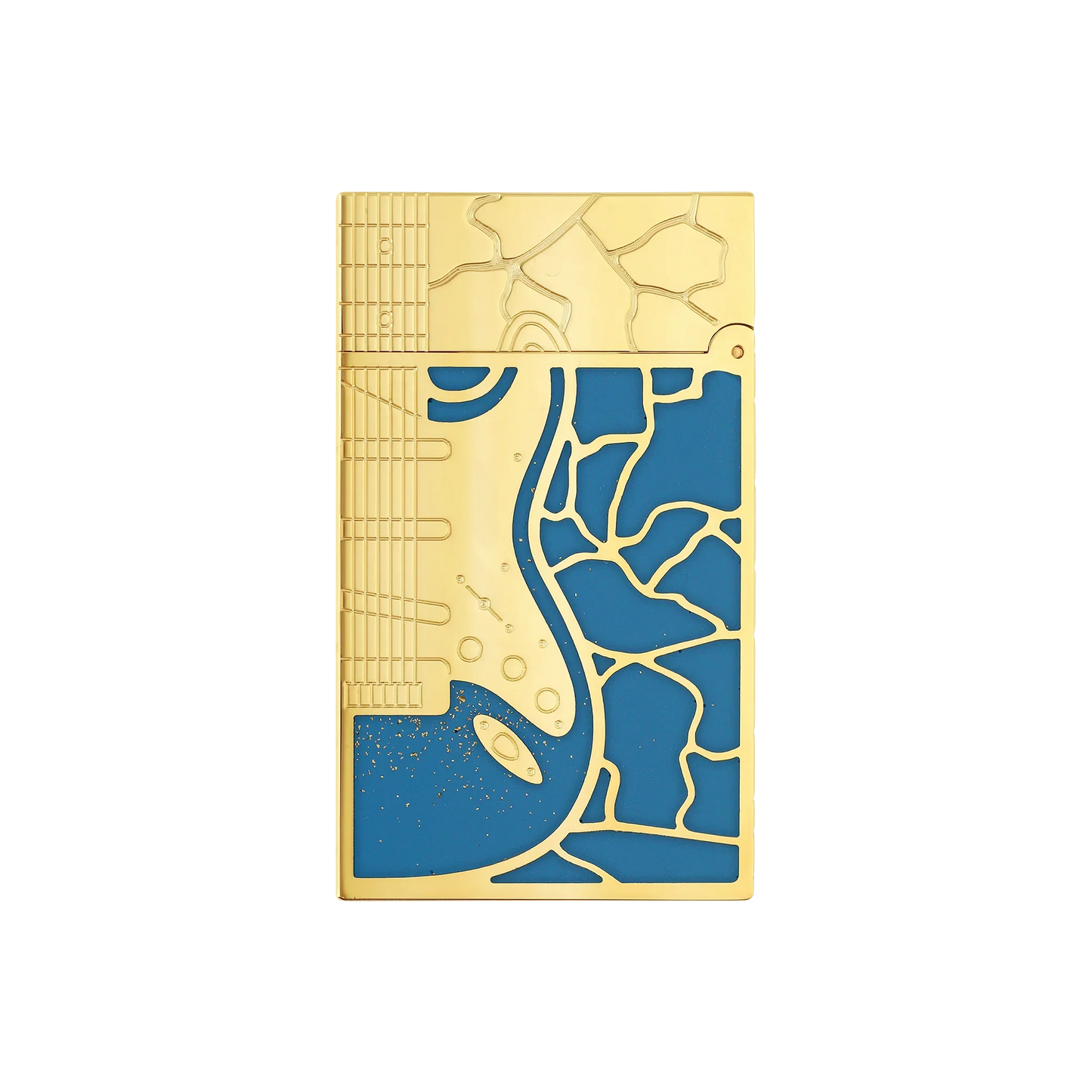 S.T. DUPONT Ligne 2 Fender BlUE Lacquered Lighter/Briquet C16026CL